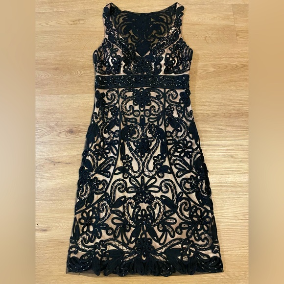 Sue Wong Dresses & Skirts - Sue Wong Nocturne Black Lace Beaded Evening Cocktail Dress Size 2